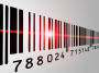 The barcode goes into the depth of the image, and you see a laser bar with a white laser dot.